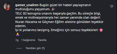 Öğrenci mesajı